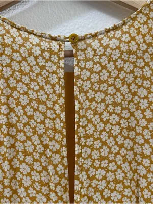 Reformation Gracie Short Sleeve Floral Print Crepe Mini Dress In Peru Yellow 12‎ thumbnail 11