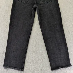 BDG Urban Outfitters Pax High Rise‎ Straight Jeans Washed Black Raw Hem W28 L32 thumbnail 9