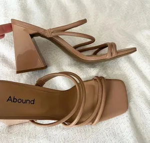 Abound Austyn Tubular Strappy Block Heeled Sandal Tan Mocha Size 9 NEW thumbnail 3