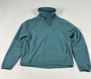 Nike Sweatshirt Womens Small Blue High‎ Neck Fleece Pullover Pockets BV5285-364 thumbnail 1