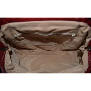 Vintage Shoulder Bag Women OS Red Good Faux Crocodile Embossed Slouch Hobo Retro thumbnail 11