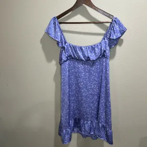 Zara size large purple floral babydoll dress thumbnail 3