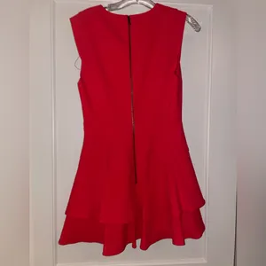 Alice + Olivia Vibrant Red/Coral Mini Dress thumbnail 3