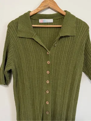 Free People Beach Riding Waves Knit Longline Cardigan Sweater Dress Size Medium thumbnail 3