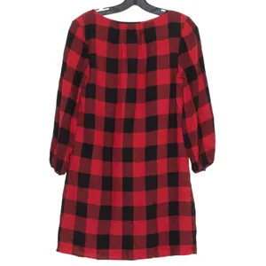 Madewell Womens Dress Wool Blend Buffalo Plaid Long Sleeve Red Black Size XXS FG thumbnail 2