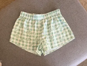 Green Checkered Shrek Patterned Shorts Size XS thumbnail 1