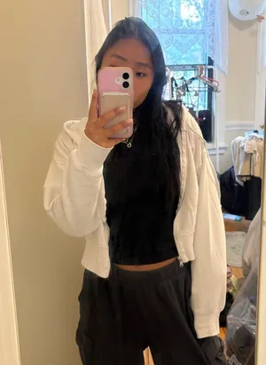 Gilly Hicks Off-White Zip-Up Jacket thumbnail 1