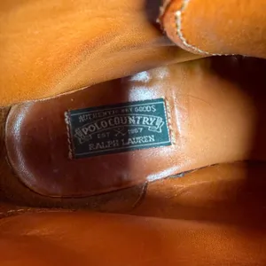Polo Country Ralph Lauren 7 Boots Chukka Brown Leather Sportsman Lug Sole Vtg 90 thumbnail 8
