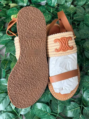 & Other Stories Tan Woven Leather Band Sandals thumbnail 3