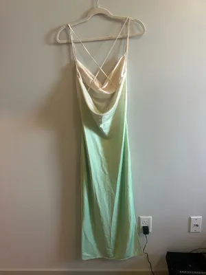 Revolve Formal Gown Green Ombré  thumbnail 4