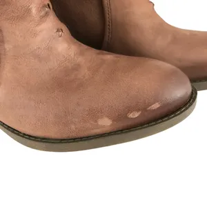 Nine West Ankle Boots Western Leather Studded Buckle Slip On Brown Size 8.5 thumbnail 2