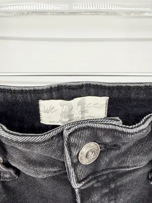 Free People High Rise Raw Hem Jegging Skinny Jeans Women’s 31 Faded Black thumbnail 6