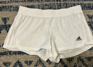 White Adidas Shorts Athletic thumbnail 1