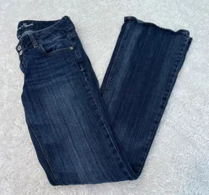 VTG Y2k 90s American Eagle Womens Low Rise Boot Cut Jeans 4L Dark Wash Preppy thumbnail 1