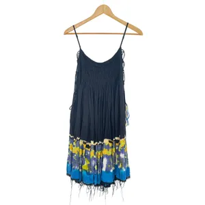 Free People One Black Imperial Palm‎ Pintuck Printed Boho Dress Size S Festival thumbnail 4