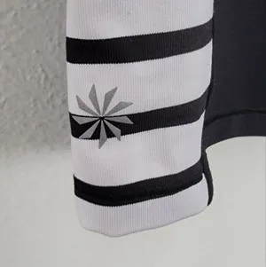 Athleta‎ Black and White Stripe Ace Racer Tank Top Mesh Details Pockets Size S thumbnail 11