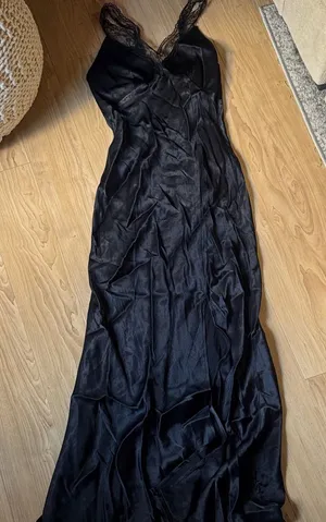 Zara Black Lace Maxi Dress thumbnail 1