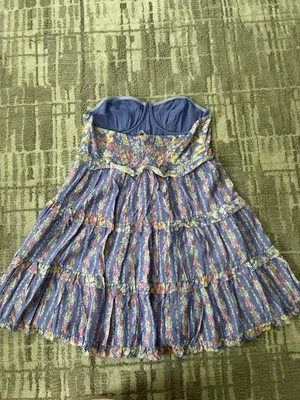 Altar'd State Strapless Floral Mini Dress thumbnail 3