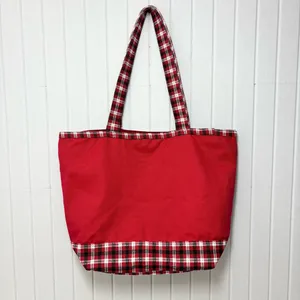 Walt Disney‎ World Mickey Mouse Christmas Ornament Tote Bag Rare Plaid thumbnail 3