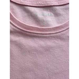 L.L.Bean Pink Cotton Tee Short-Sleeve Crewneck Pullover Size M thumbnail 3