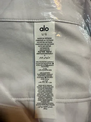 ALO White Cropped Long-Sleeve Shirt Size L thumbnail 7
