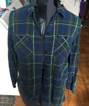 Madewell button down tartan lumberjack plaid shirt thumbnail 1