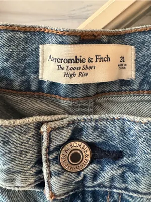 Abercrombie Fitch Jeans Shorts Womens 31 Blue The Loose High Rise 6" Blue NWT thumbnail 2