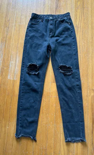 Black Ripping Mom Jeans Size M thumbnail 1