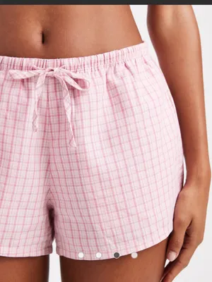 Hollister Pink Plaid Lounge Shorts thumbnail 3