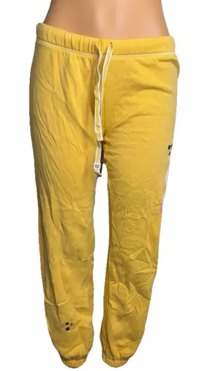 PINK - Victoria's Secret I love yellow sweatpants thumbnail 1
