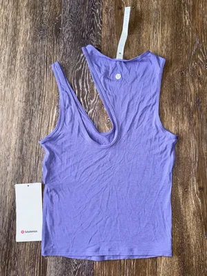 Lululemon Shoulder Cut-Out Shoulder Tank Dark Lavender Size 0 NWT thumbnail 1