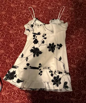 House of Harlow 1960 x REVOLVE White Black Floral Ruffle Dress S thumbnail 4