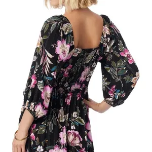 Jessica Simpson Womens Dress Size S Arcadian Bloom Floral Maxi Tiered Festival thumbnail 6