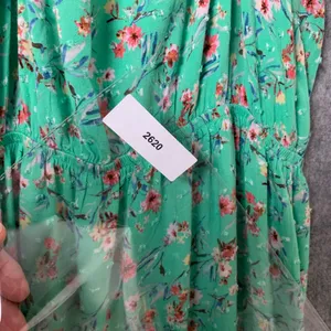 Promesa Women Size‎ Large High Low sleeveless green floral maxi dress thumbnail 9