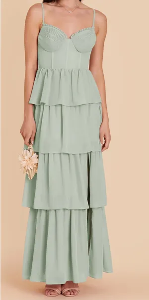 Birdy Grey Sage Green Bridesmaid Dress. thumbnail 1