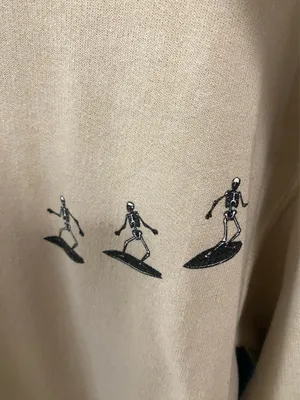 Bowery Supply Co Tan Skeleton Hoodie thumbnail 2