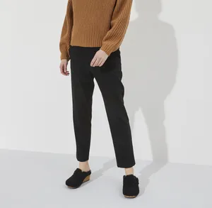 PAPILLIO by BIRKENSTOCK black teddy leather platform wedge clogs mules slip on shoes new thumbnail 9