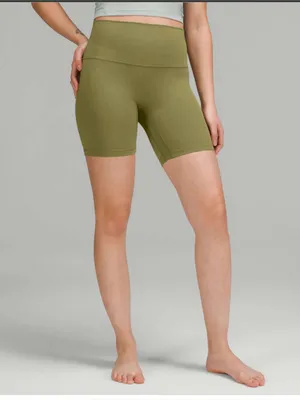 Lululemon Align High-Rise Short 6" Bronze Green Size 4 thumbnail 1