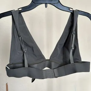 SKIMS‎ Cotton Rib Plunge Bralette Juniper Size 3X green thumbnail 4