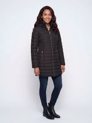 Michael Kors Quilted Hooded Jacket Size Medium thumbnail 11