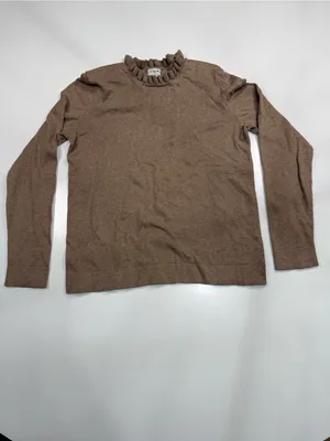J. Crew Cotton Blend Brown Crewneck Sweater thumbnail 2