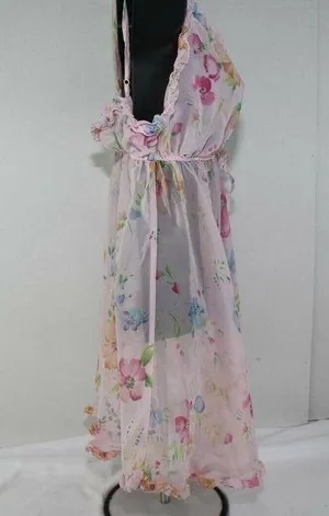 ladies vintage victoria's secret night gown size L thumbnail 3