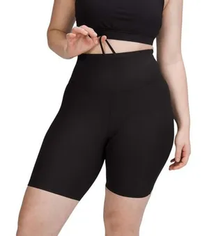 Lululemon‎ Base Pace 8" High-Rise Ribbed Black Shorts Nulux Size 4 thumbnail 1
