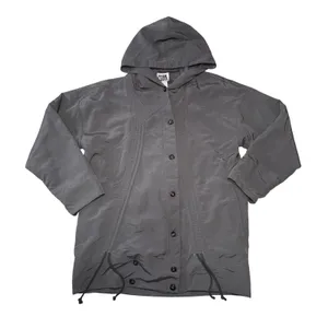 Prairie‎ Underground Hooded Gray Nylon Toggle Drawstring Anorak Jacket Women thumbnail 1
