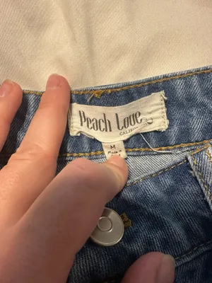 Peach Love Star Shorts Denim thumbnail 3