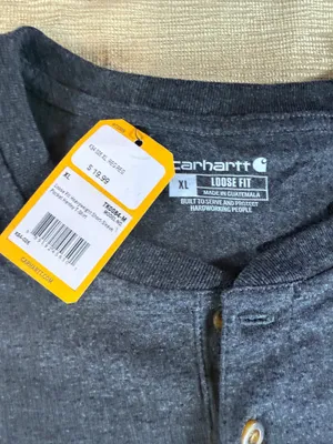 Carhartt Men’s XL Loose Fit Henley T Shirt Pocket Dark Gray NWT TK0084-M thumbnail 16