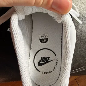 Nike Court Legacy Sneakers White Tan Low Top Casual Everyday Women's 8 or 6.5Y thumbnail 6