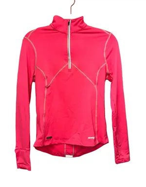 Saucony ViziPro‎ Running Top Small Pink Quarter Zip Reflective Long Sleeve thumbnail 1