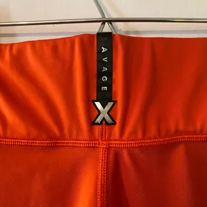 Savage X Fenty Sport Orange Biker Shorts Workout Women's size 12 / 14 Large thumbnail 7