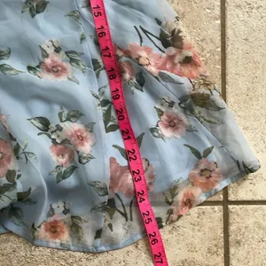 Lulus Precious Perspective Light Blue Floral Puff Sleeve Mini Dress thumbnail 14